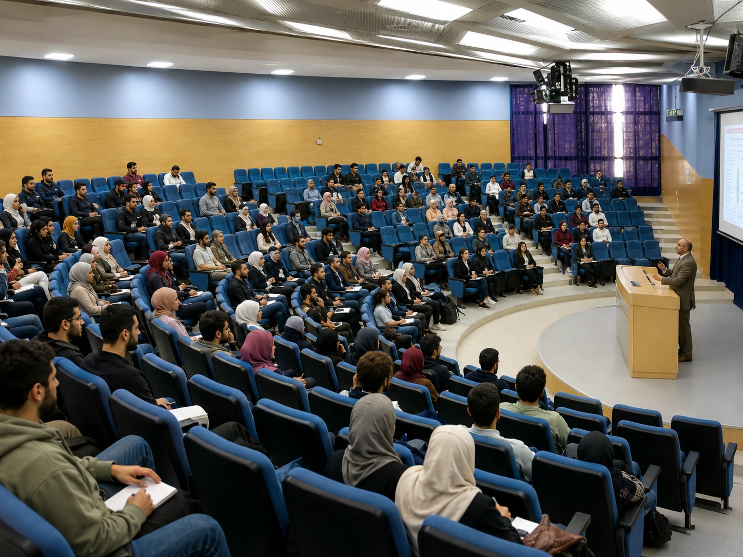 قاعة دراسية في بيئة تربوية