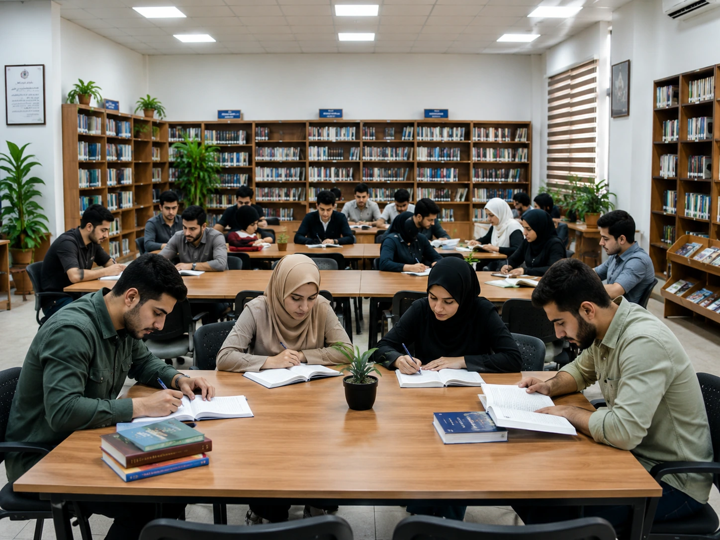 مكتبة وبيئة قراءة أكاديمية
